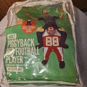 Men's Red Football Piggyback Costume